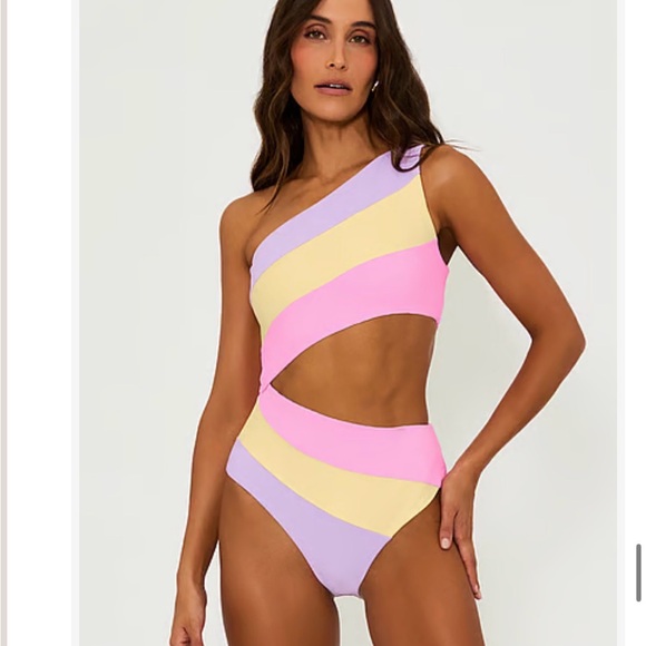 Beach Riot Other - Colorful One-Shoulder Swimsuit